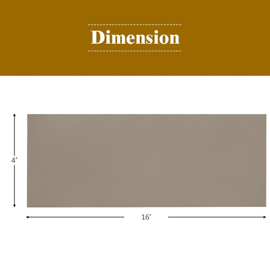 16' x 8' 2Pcs Universal Replacement Canopy for Pergola Structure Sun Awning-Brown