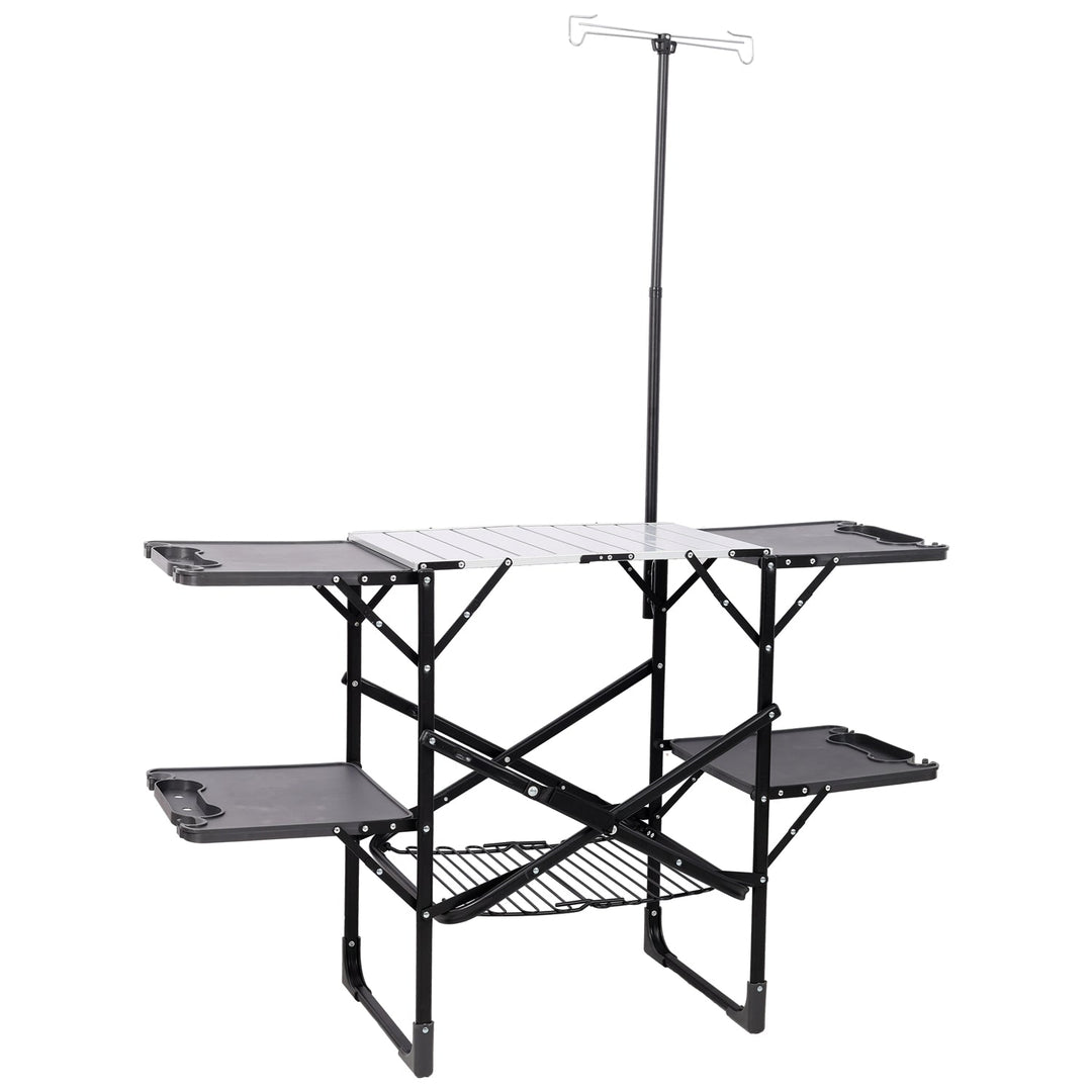 Folding Camping Kitchen Table with Heat-Resistant Top