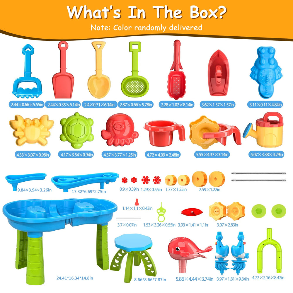 Kid Sand Water Table Toddler Water Activity Table Rain Showers Play Table Toy for 3-6 Years Old Sensory Exercise Friendship Building
