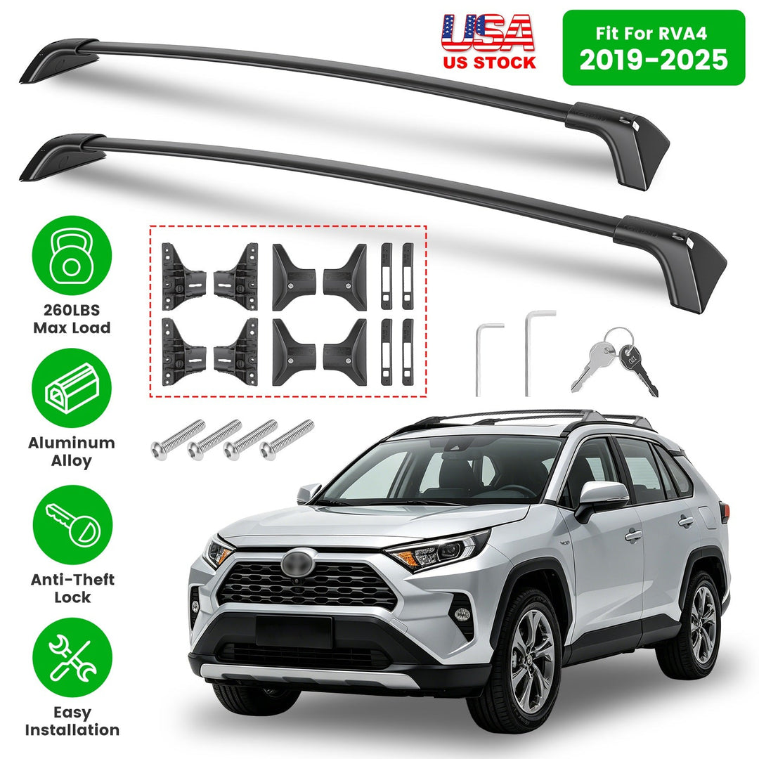Roof Rack Cross Bars for Toyota RAV4 2019-2025 Flush Rails