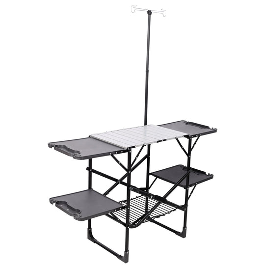 Folding Camping Kitchen Table with Heat-Resistant Top