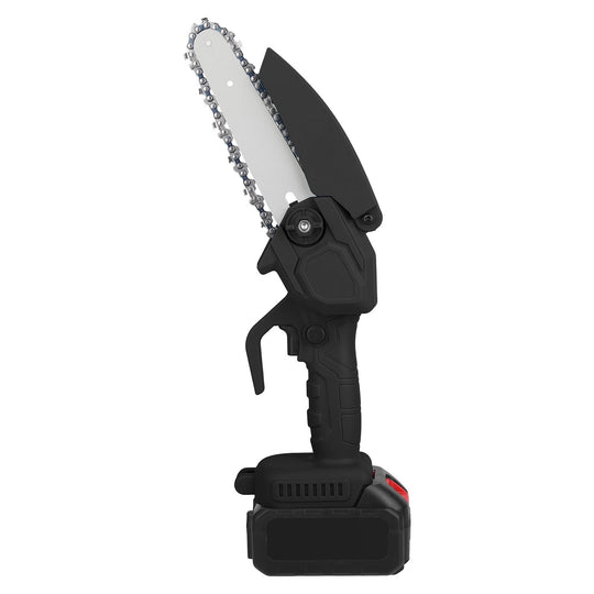 Electric Mini Chainsaw Portable Handheld Cordless Small Chain Saw Battery Powered with 2Pcs 2200mAh Rechargeable Batteries 4in/6in Chains for Pruning