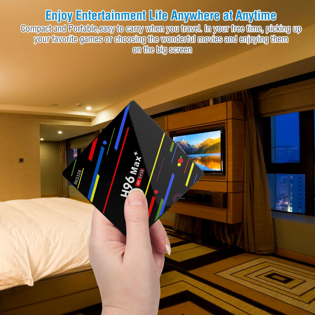 H96 Max+ Android 8.1 TV Box RK3328 Quad Core 4GB / 64GB UHD 4K VP9 H.265 WiFi_x000B__x000B_USB3.0 Smart Streaming Media Player US Plug