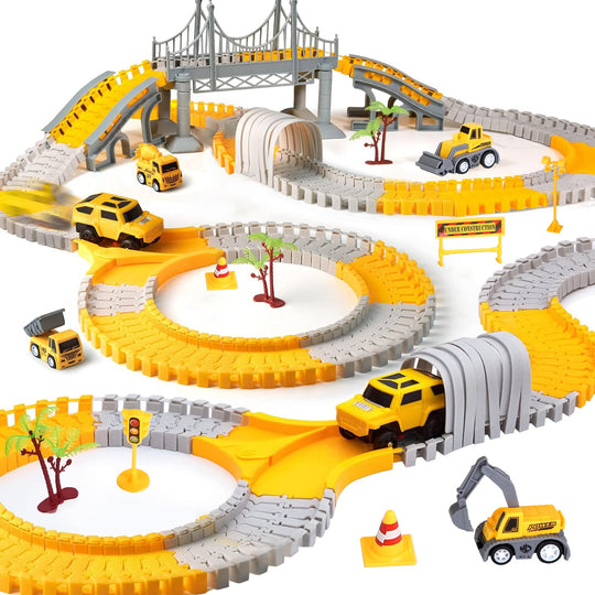 GBruno 340Pcs Construction Race Track Set