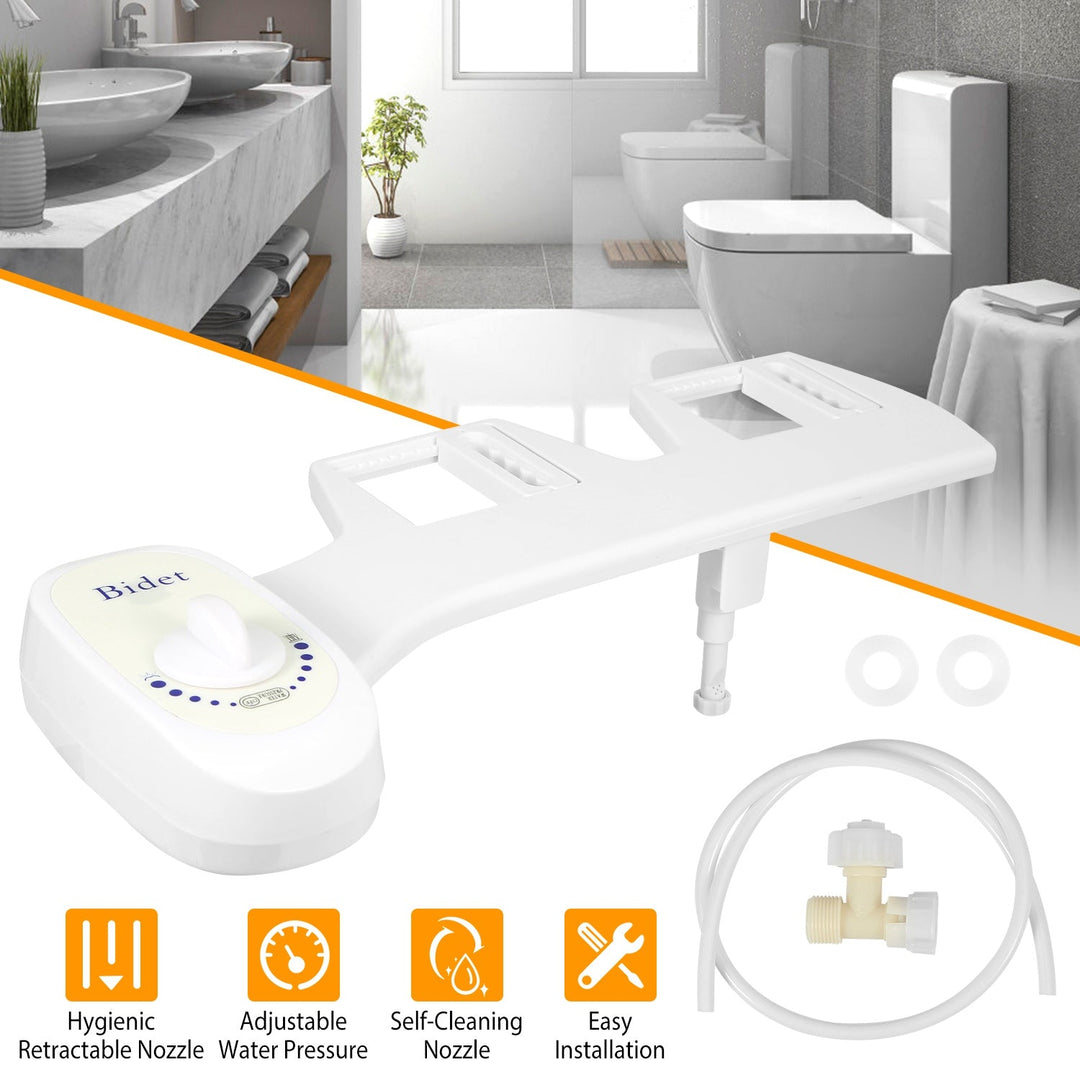 Bidet Fresh Water Spray No Electric Mechanical Bidet Toilet Seat Attachment Adjustable Water Pressure