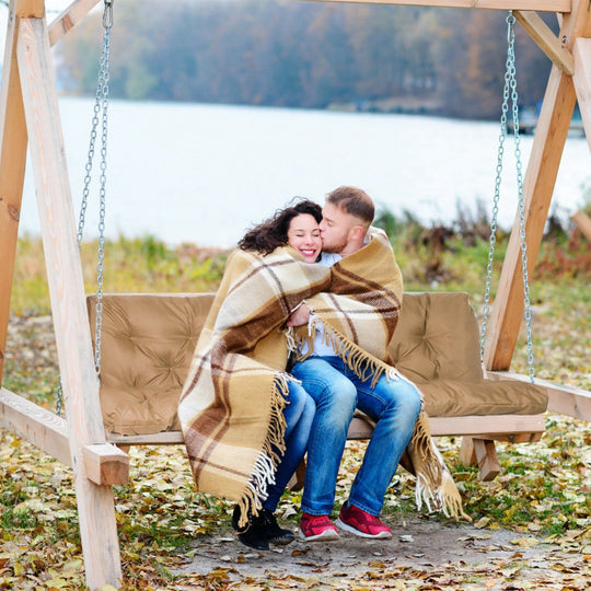 Swing Cushion 2-3 Seater Waterproof with Backrest 59x43.3in
