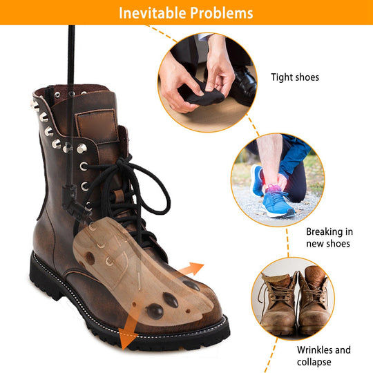 One Pair Boot Stretcher Adjustable Width Shoe Shaper Wooden Boot Widener Expander for Men Women