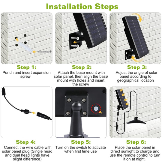 Solar Shed Lights Dimmable Timing Auto Off Sensor Hanging Lamp IP65 Waterproof Remote Control Pendant Light For Garden Patio Balcony with 9.84FT Wire