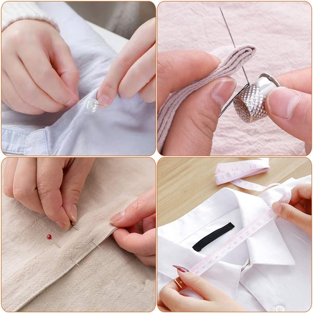 206Pcs Travel Sewing Kit DIY Sewing Supplies Needles Thread Stitching Kit with Scissors Thimble Tape MeasureÊfor Adults Kids Beginners Travelers