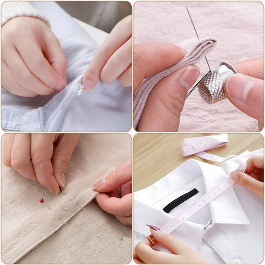 206Pcs Travel Sewing Kit DIY Sewing Supplies Needles Thread Stitching Kit with Scissors Thimble Tape MeasureÊfor Adults Kids Beginners Travelers
