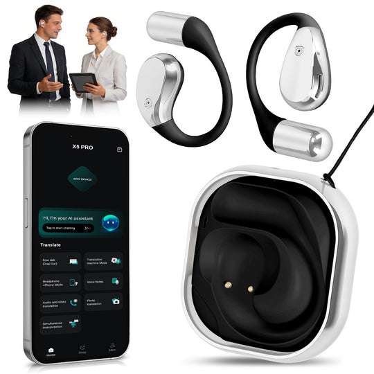 AI Translation Earbuds with 165 Languages & Open-Ear Design
