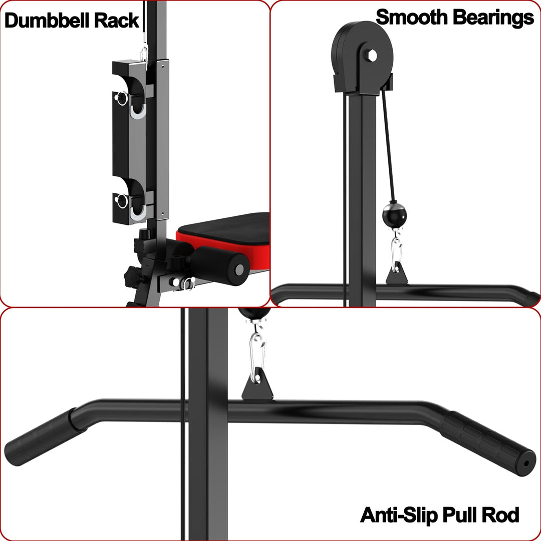 Multi-Functional Weight Bench with Pulley System