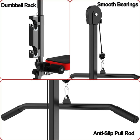 Multi-Functional Weight Bench with Pulley System