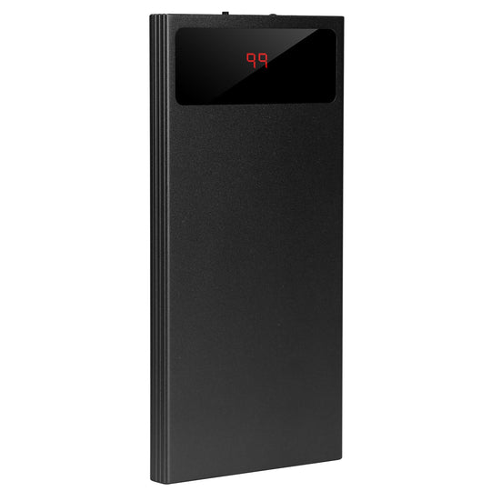20000mAh Power Bank Ultra-thin External Battery Pack Phone Charger Dual USB Ports Flashlight Battery Remain Display
