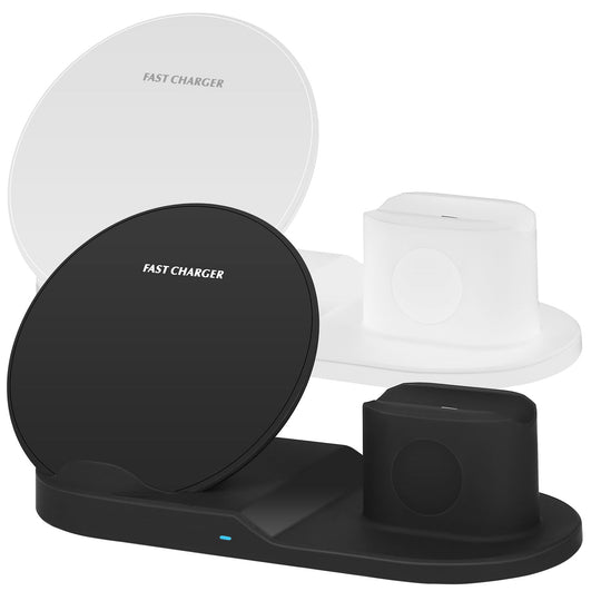 Wireless Charger 10W Fast Charging Station For iPhone Apple iWatch Series 5/4/3/2/1 AirPods Fit For iPhone 11/11Pro/XS/XR/MAX/X/8 Plus/8 Samsung Galax