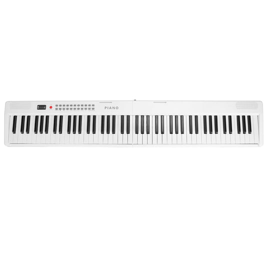 Folding Piano Keyboard 88 Keys Foldable Full Size Semi Weighted Piano Digital ElectronicÊPiano with LCD Screen Carry Bag Mic Sheet Music Stand Sticker