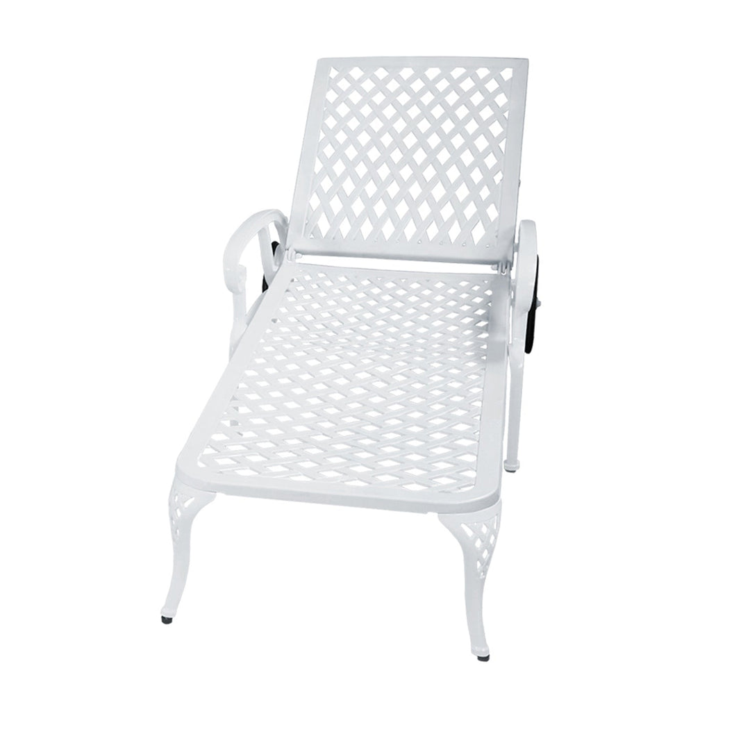 Aluminum Lounge Chair with Wheels & 3-Position Reclining Backrest