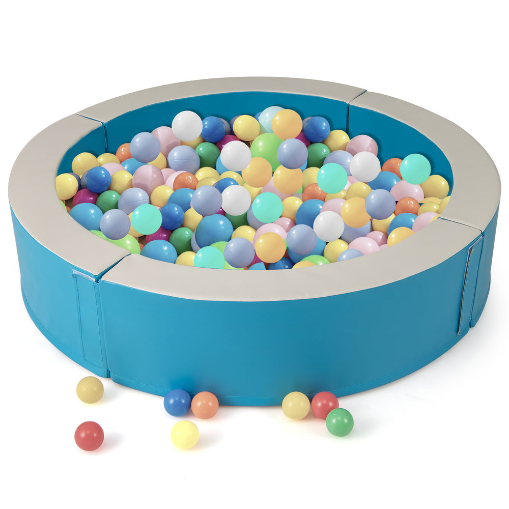 Detachable Foam Ball Pit with 50 Colorful Ocean Balls-Blue
