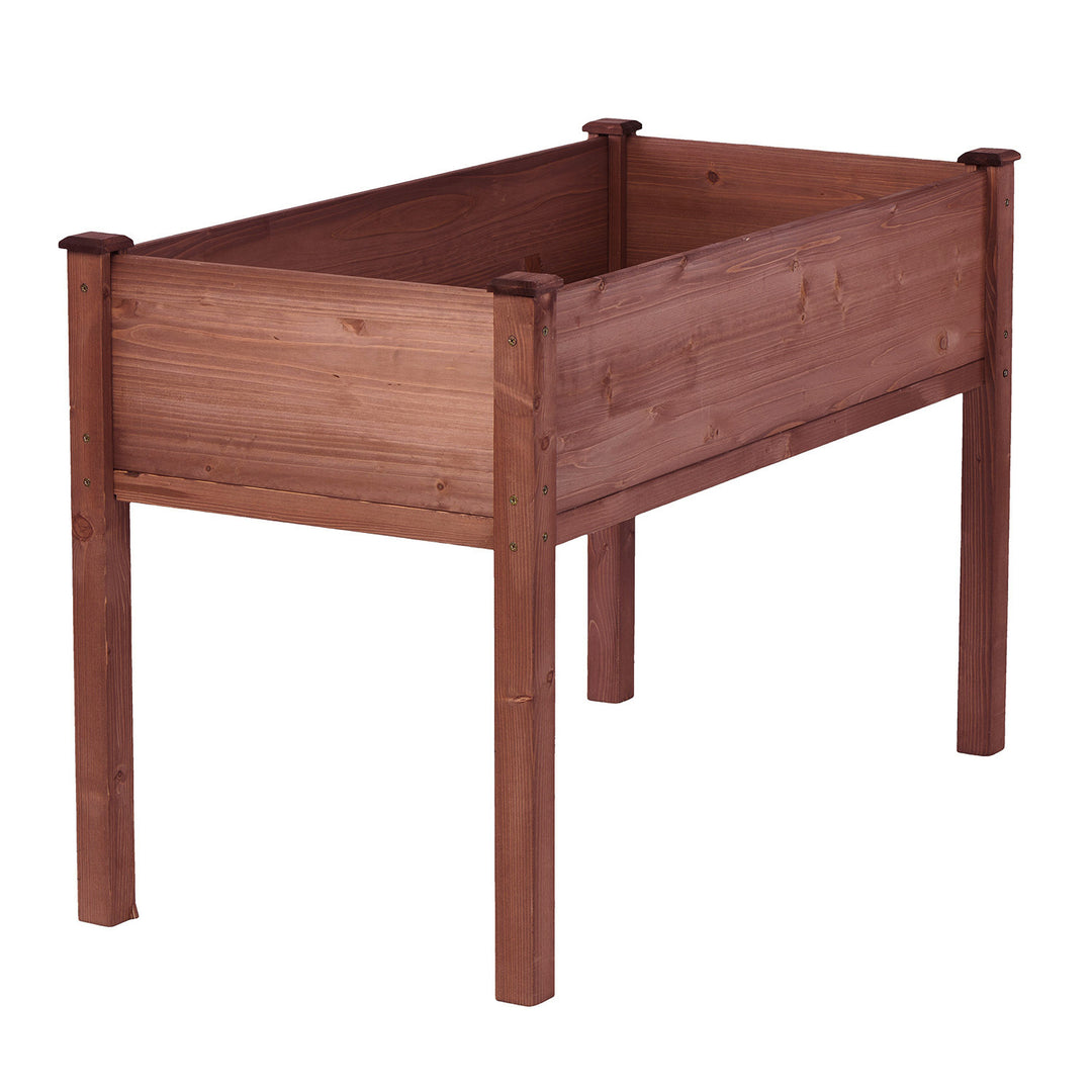 31x16x30in Elevated Raised Garden Bed with Legs, Wooden Planter Box for Outdoor Vegetable Herb Flower Fruit Growing