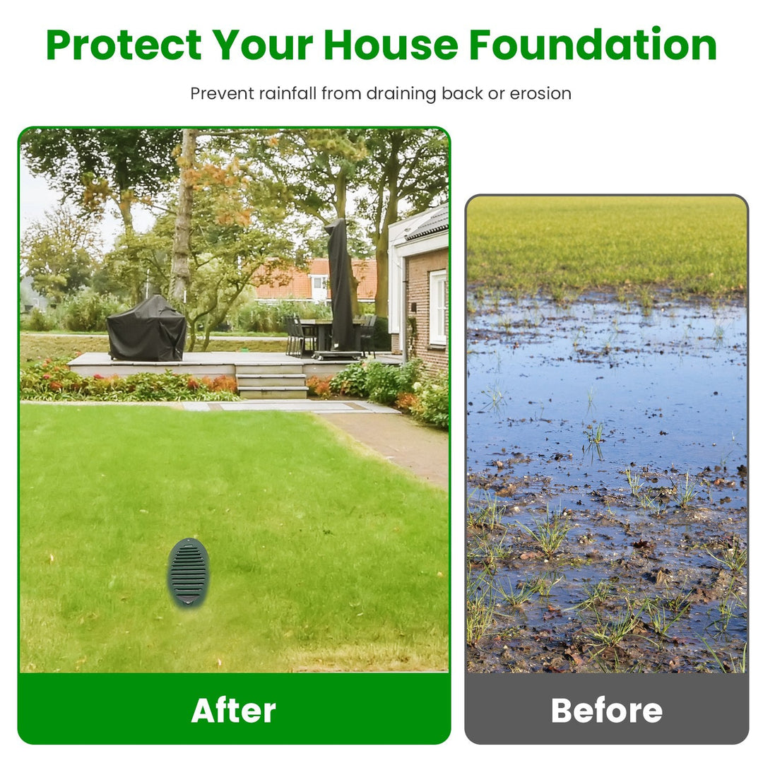 4Inch Green Angled Yard Drainage Pipe With Sloped Grate Yard Drain Emitter For Sump Pump Discharge Downspout Extensions Inlet Outlet Yard Drain Compat
