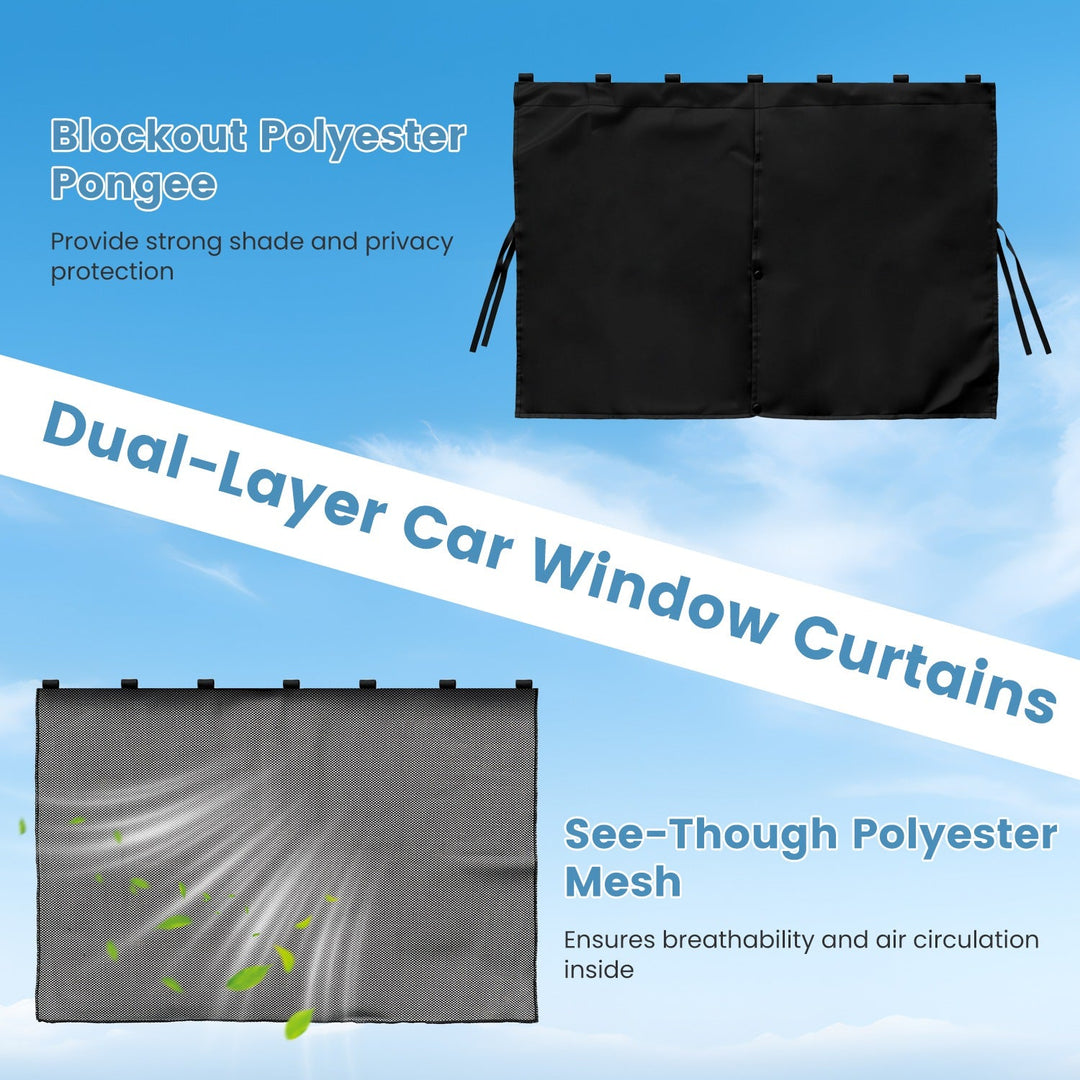 Magnetic Car Window Shades - 3 Adjustable Modes, UV Protection