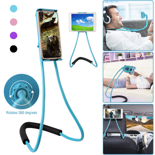 Phone Holder Universal Phone Mount Adjustable Neck Gooseneck Holder Tablet Stand Used for Desk Table Bed Bike Car