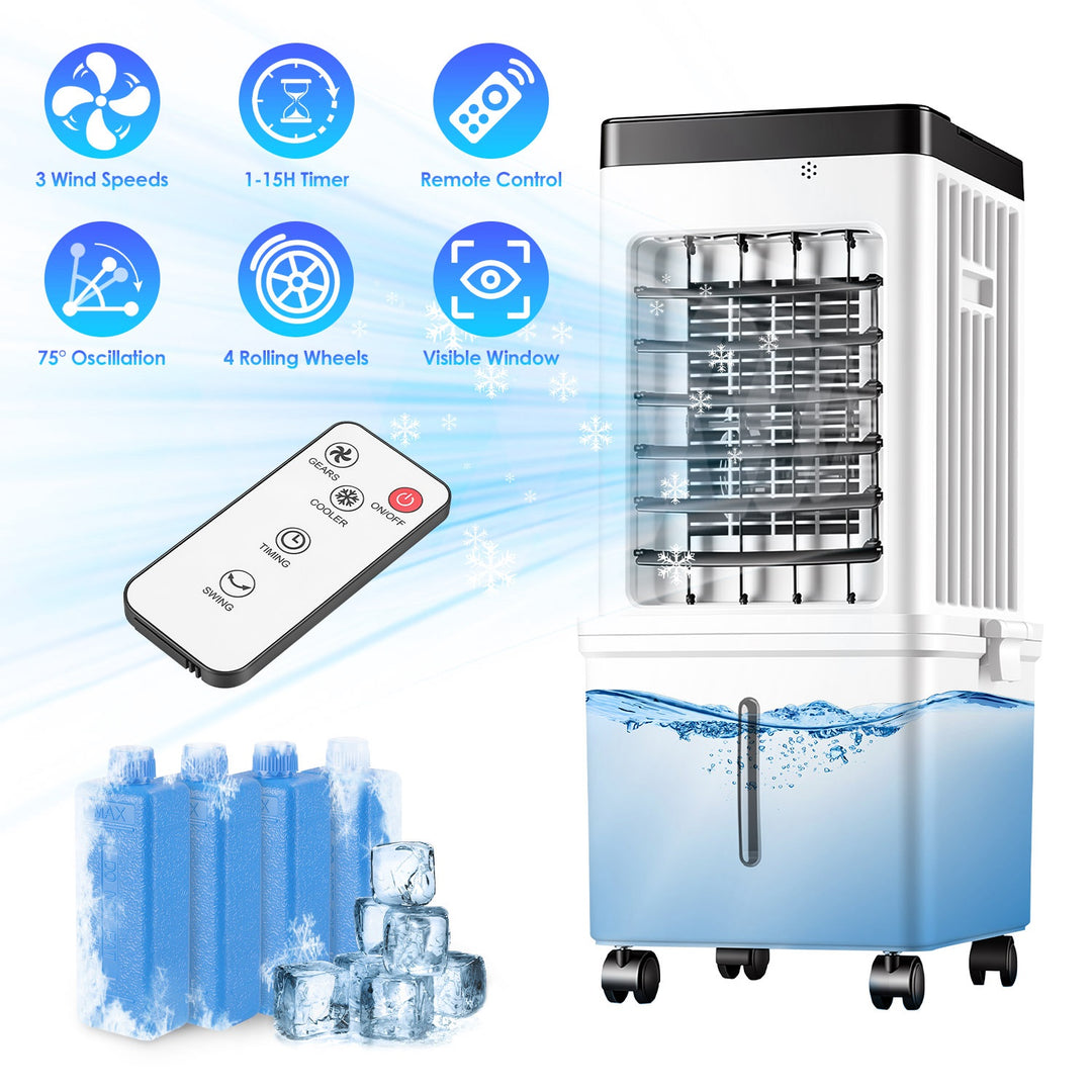 Portable Evaporative Air Cooler 12L with Remote & Timer