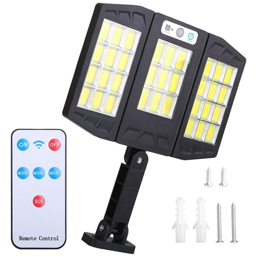 Solar Wall Light Outdoor – 33 COB LEDs with PIR Motion Sensor & Remote