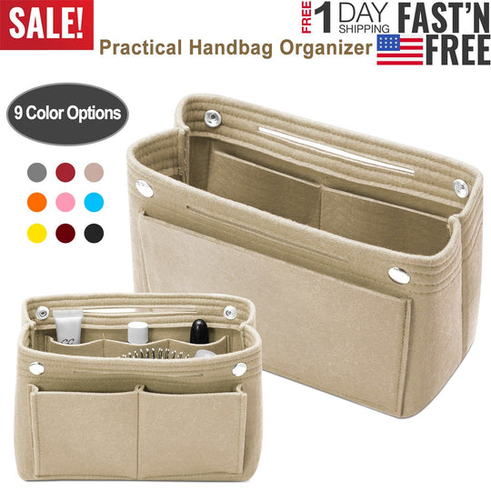 Felt Handbag Insert Organizer Purse Tote Shaper Bag in Bag Cosmetic Bag Handbag Purse Organizer
