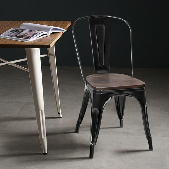 Windsor Dining Chairs Set of 4 Mid Century Rubber Wood Kitchen Chairs with Swivel Seat