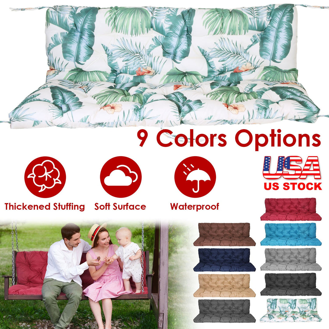 Swing Cushion 2-3 Seater Waterproof with Backrest 59x43.3in