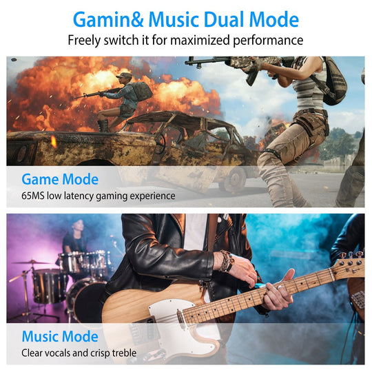 Wireless TWS 5.0 Earbuds Headphone in-Ear Earphone Headset with Charging Case Waterproof Low Latency Game Mode
