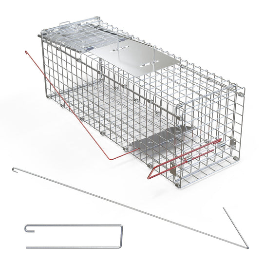 2PCS Folding Humane Animal Trap Cages for Cats, Rabbits & Squirrels