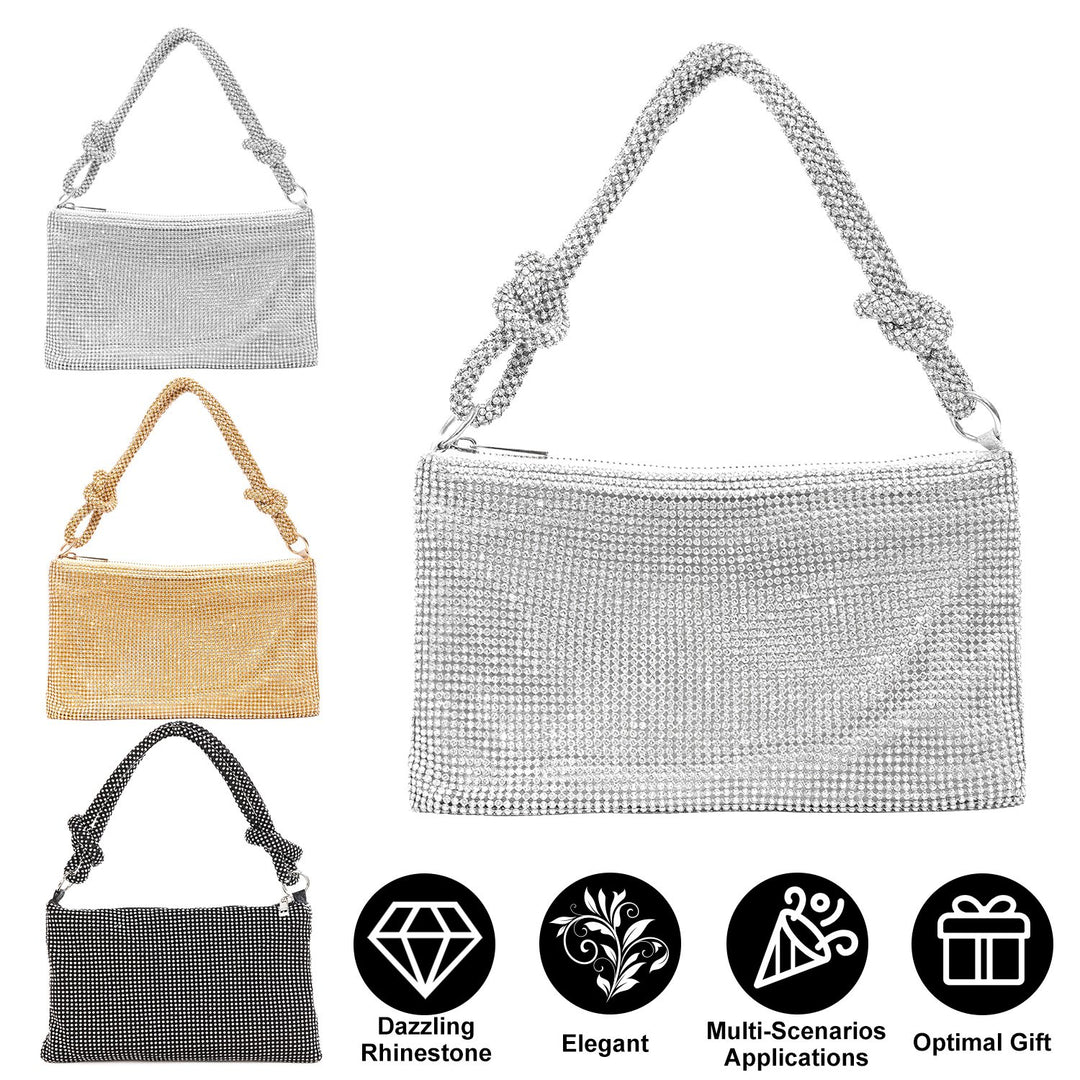 Rhinestone Evening Bag with Detachable Strap