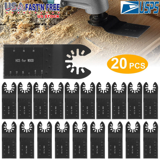 20 Saw Blade Metal Oscillating Multitool Cutter Fit for Fein Multimaster Multi-Max Dewalt Craftsman Ridgid Makita Milwaukee Rockwell