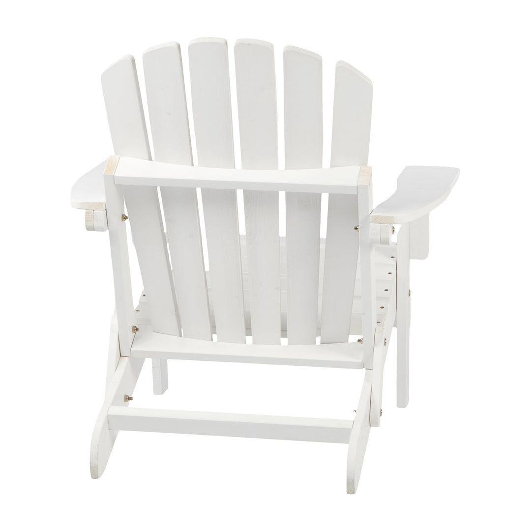 Folding Adirondack Chairs Set of 2 - Hemlock Wood Outdoor Seating