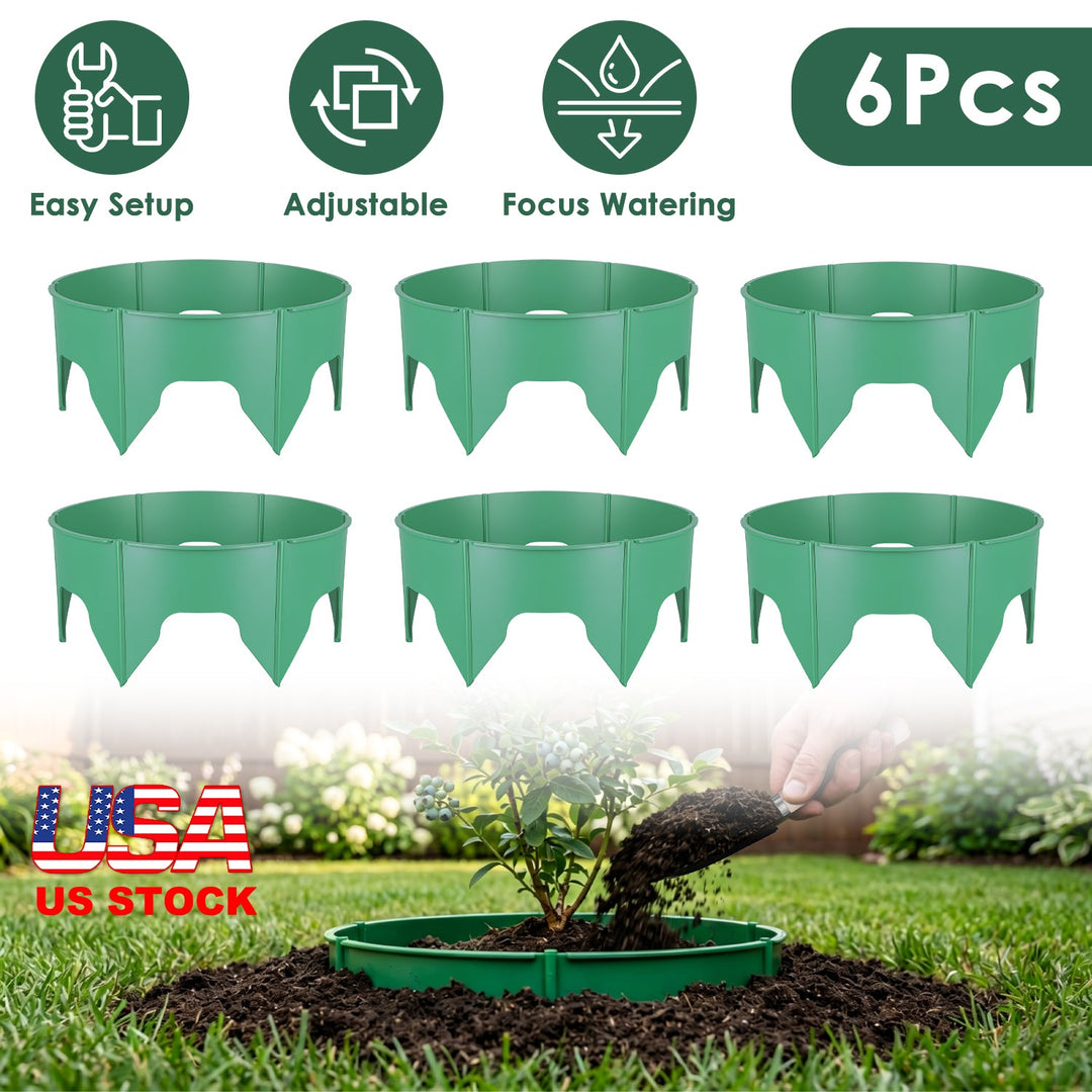 Adjustable Plant Grow Rings 10in with Hand Shovel - 12 Pack