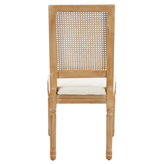 French Style Solid Wood Dining Chairs Set of 2, Elegant Oval Back Kitchen Side Chairs for Dining Room & Living Room