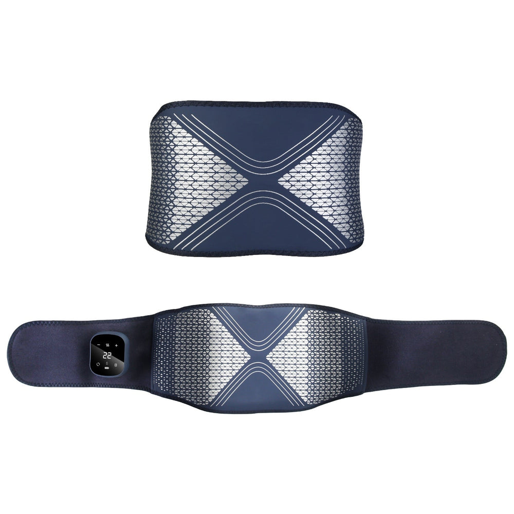 Lower Back Massager Heating Pad Cordless Heating Pad with Air Compression Vibration for Back Belly Waist Shoulder Pain Relief
