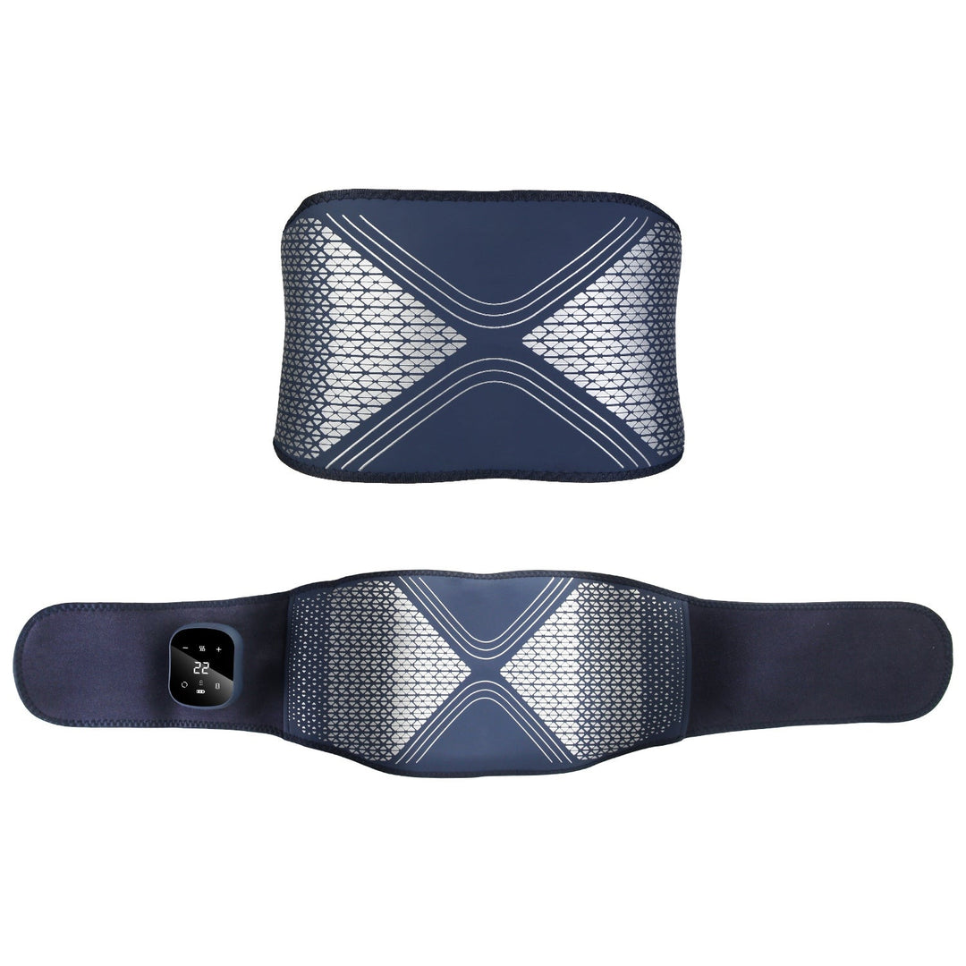 Lower Back Massager Heating Pad Cordless Heating Pad with Air Compression Vibration for Back Belly Waist Shoulder Pain Relief