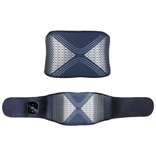 Lower Back Massager Heating Pad Cordless Heating Pad with Air Compression Vibration for Back Belly Waist Shoulder Pain Relief
