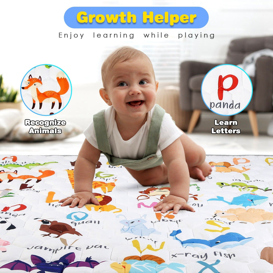 71×59" Baby Play Mat | Non-Slip, Foldable, Machine Washable for Infants & Toddlers