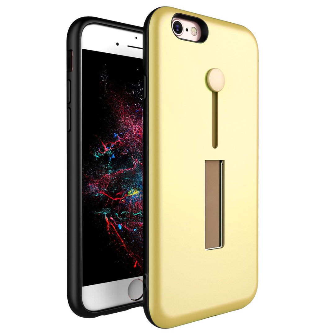 Finger Strap Phone Case for iPhone  8 Drop-prot ection Finger Ring Rugged Phone Case with Kickstand Dual Layer Case