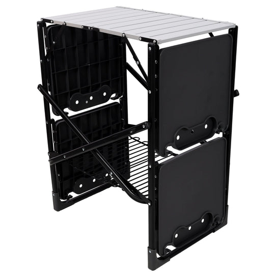 Folding Camping Kitchen Table with Heat-Resistant Top