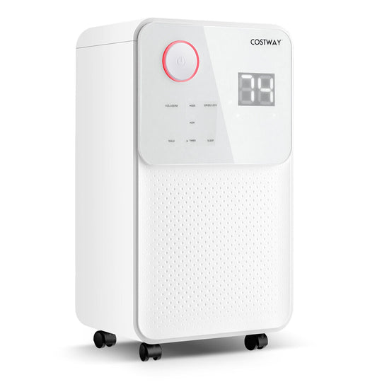 32 Pints 2000 Sq. Ft Dehumidifier for Home and Basements with 3-Color Digital Display-White