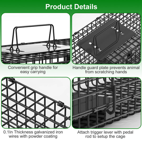 40in Live Animal Trap Cage - Humane Catch & Release