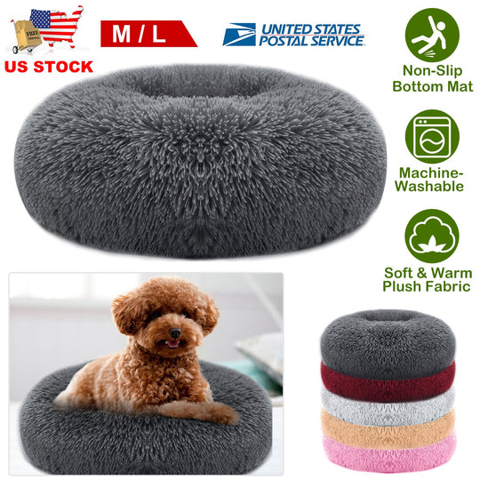 Pet Dog Bed Soft Warm Fleece Puppy Cat Bed Dog Cozy Nest Sofa Bed Cushion For S/M Dog