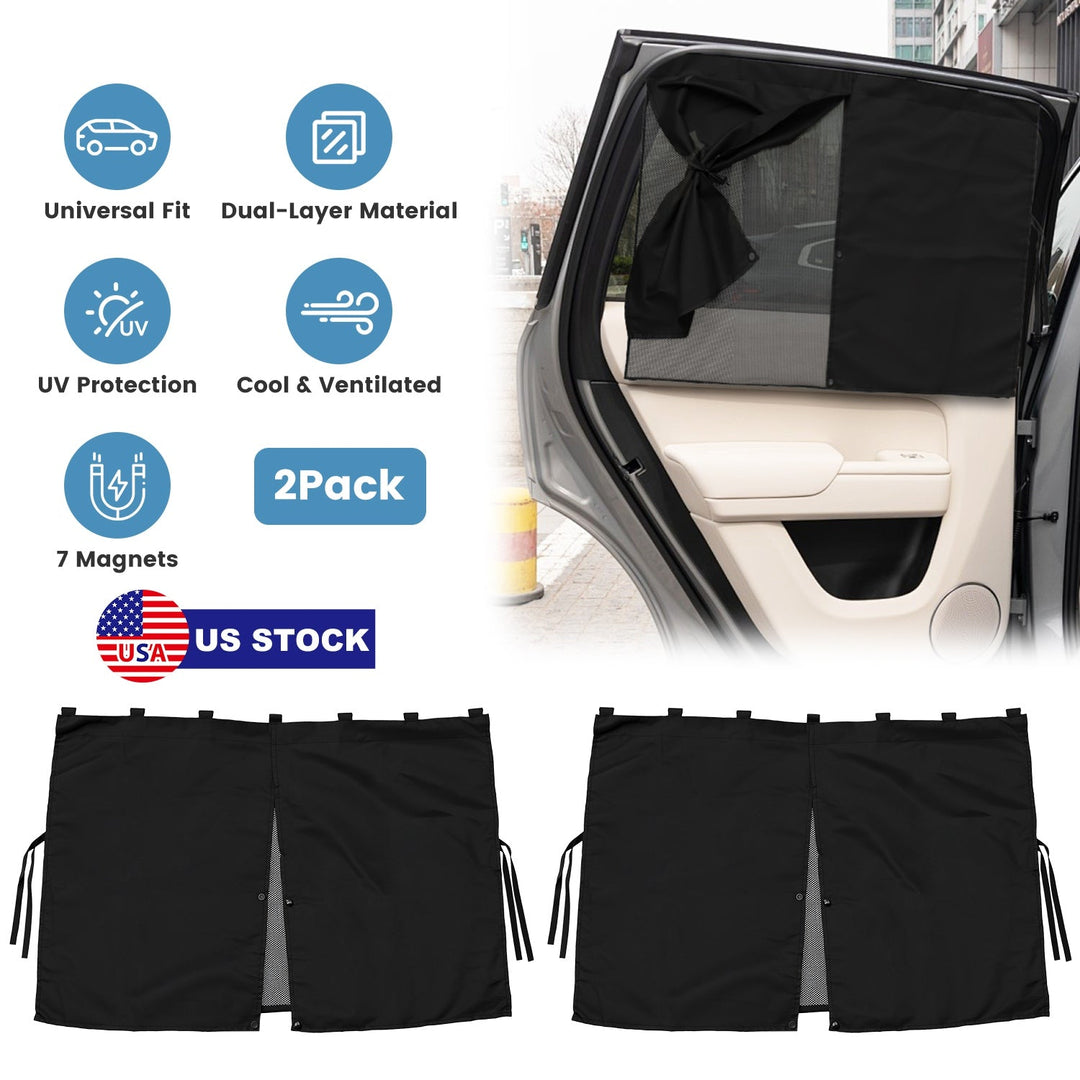 Magnetic Car Window Shades - 3 Adjustable Modes, UV Protection