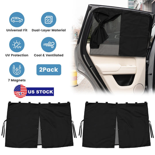 Magnetic Car Window Shades - 3 Adjustable Modes, UV Protection