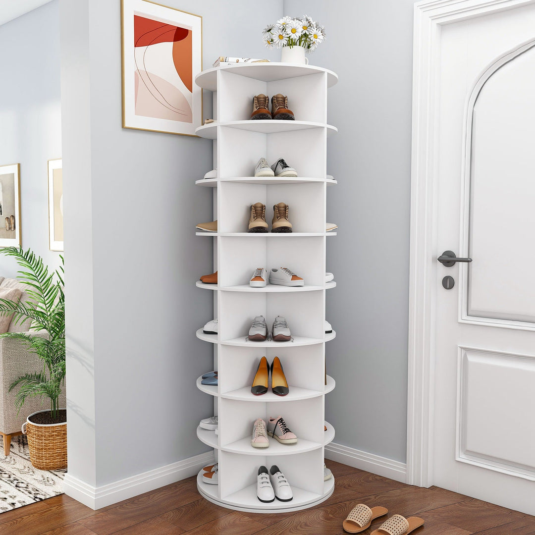 Rotating Shoe Rack Tower, 8-Tier 360° Spinning Organizer